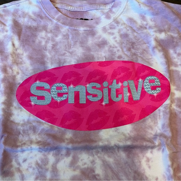 NWOT BSR By Samii Ryan Sensitive Tie Dye Crop Sweatshirt - Picture 5 of 7